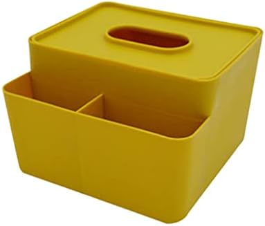N / Žuti tkivni kutija za stol za salvete Sobica Jednostavni stilski kućni automobil ured za desktop Tkivni papir Rassenzers za pohranu