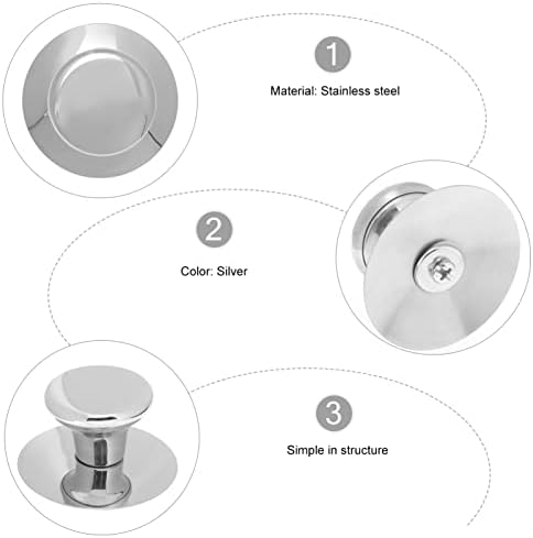 Univerzalni poklopci poklopca lonca zamjena: 4kom kuhinjskog posuđa od nehrđajućeg čelika poklopac poklopca poklopca kvake kvake dugmad