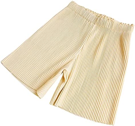 Žene Comfy kratke hlače Ljetne elastične struke široke noge Boho kratke hlače Stripe Print Usredne plažne kratke hlače sa džepovima