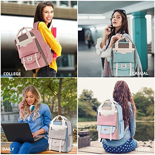 LovVento Slatka ruksaka, vintage ruksaci za djevojke žene 15,6 inčni laptop torba za laptop Vodootporni školski fakultet za putovanja,