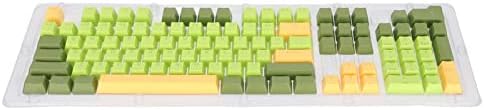 ASHATA 107 tasteri Keycaps, tri boje prozirnih znakova Arc Layout mehanička tastatura ergonomski Keycaps, za 61/87/104/84/64/98/96