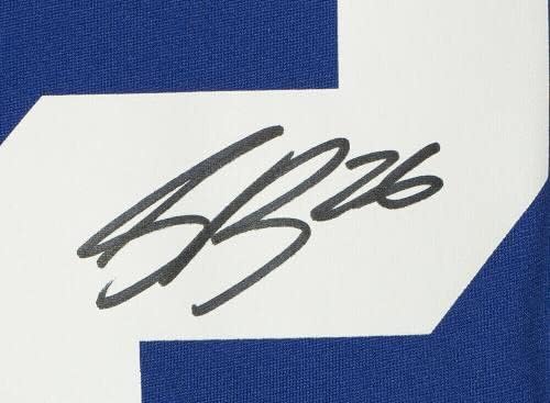 Sawon Barkley potpisao je New York Blue Nike Igra replika paninija - autogramirani NFL dresovi