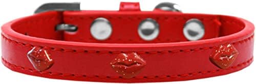 Mirage Pet proizvodi 631-8 BK14 Glitter usne ovratnik za pse, veličine 14, crna / crvena