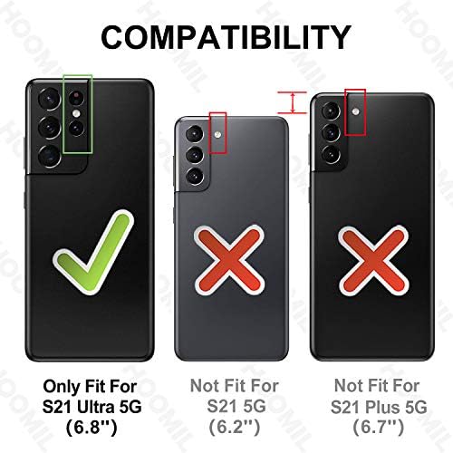 HOŽIL FULL CLEAR Dizajniran za Samsung Galaxy S21 Ultra ultra ultra, protuprovalno zaštićenu zaštitu od otpornosti - prozirna