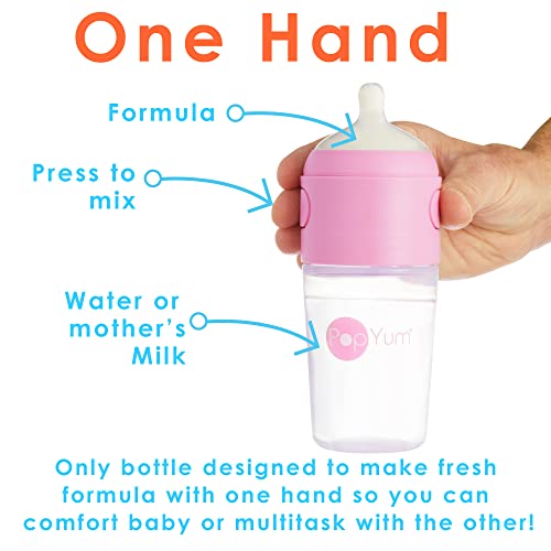 Popyum 9 oz Pink Formula protiv kolika pravljenje/miješanje/dozator flašica za bebe, 3 pakovanja