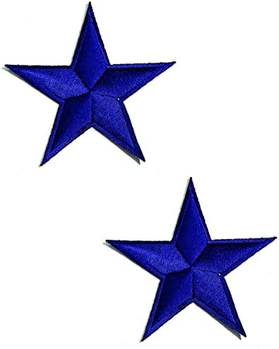 Kleenplus 2kom. Blue Star Patch Cartoon djeca Djeca pegla na Flasteru vezena aplikacija prišiti flaster za odjevne farmerke jakne