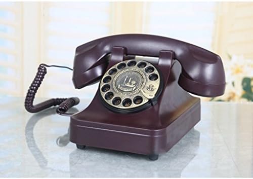Qdid antikni telefonski / rotacijski biranje telefon / retro stil telefon / vintage telefon / kućni ured za radnu površinu Landlinel25cm