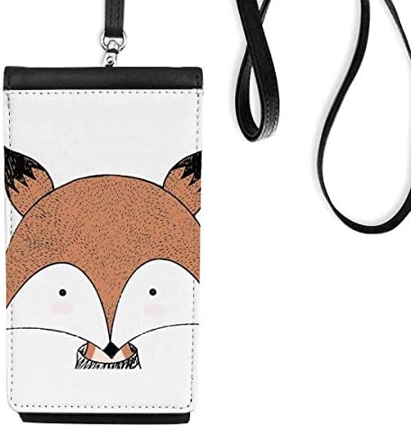 Jednostavnost stila nezrela Fox Telefon novčanik torbica Viseća mobilna torbica Crni džep