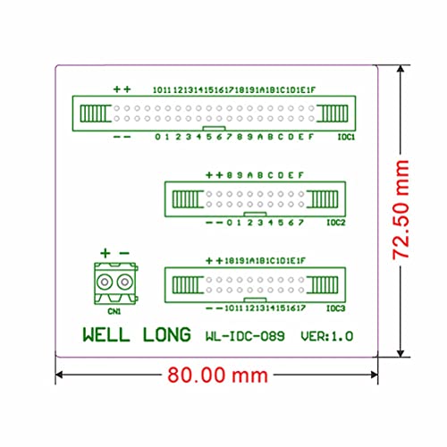 Crni IDC Terminal PLC terminalni blok IDC40 Pin na IDC20 pin terminalni blok