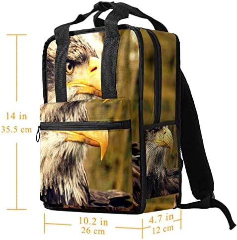 Tbouobt putni ruksak lagani laptop casual ruksak za žene muškarce, orao životinje