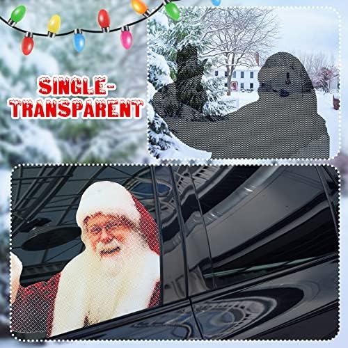 44 komada 3D Santa Claus naljepnice za stražnju stražnju prozoru i lakim magnetom za odmor Reflektirajte božićne ukrase automobila Božićno automobil naljepnica naljepnica za božićne magnete Funny Xmas za automobile
