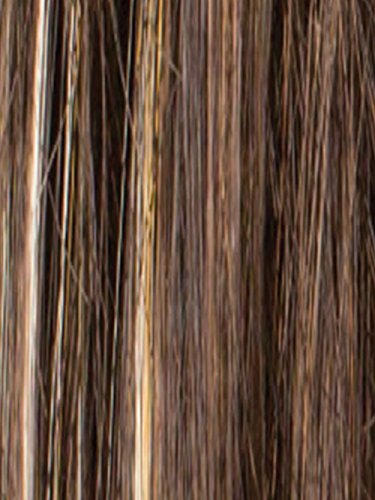 Zuma Shaggy Salon rezana boja karamel braon-Noriko perike 8 duge ženske sintetičke valovite kovrče Monopart kapa sa čipkom prednji