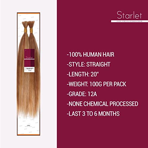 Starlet Micro pletenica kosa ljudska rasuta kosa ravna 20 inča 200g Djevičanska ljudska pletenica kosa za Micro pletenice kosa bez