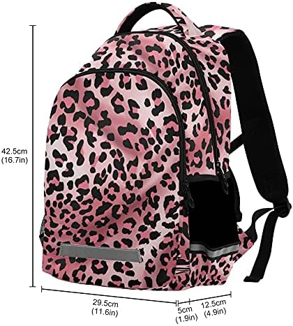 Alaza Pink Leopard Print CEETAH TIE DYE ruksak torbica za žene Muškarci Personalizirana prijenosna računala tablet školska torba Stilsko casual Daypack, 13 14 15.6 inča, višebojna, jedna veličina