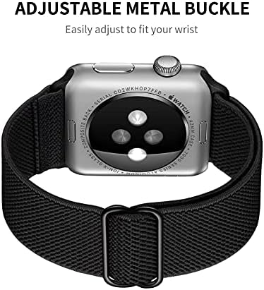 Scroons Stretchy najlon solo kompatibilan sa Apple Watch Bandovima 38mm / 40mm, 42 / 44mm, podesiva pletenica sportski elastični najlonski narukvicu za I-Watch seriju 6 / SE / 5/4/3/2/1 / 1