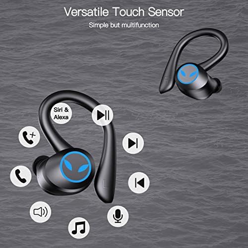 Bežični ušni slušalice 60h Playtetime uho pupoljke Bluetooth slušalice u ušima ušima za uši za uši za uši sa MIC-om, IPX7 vodootporni