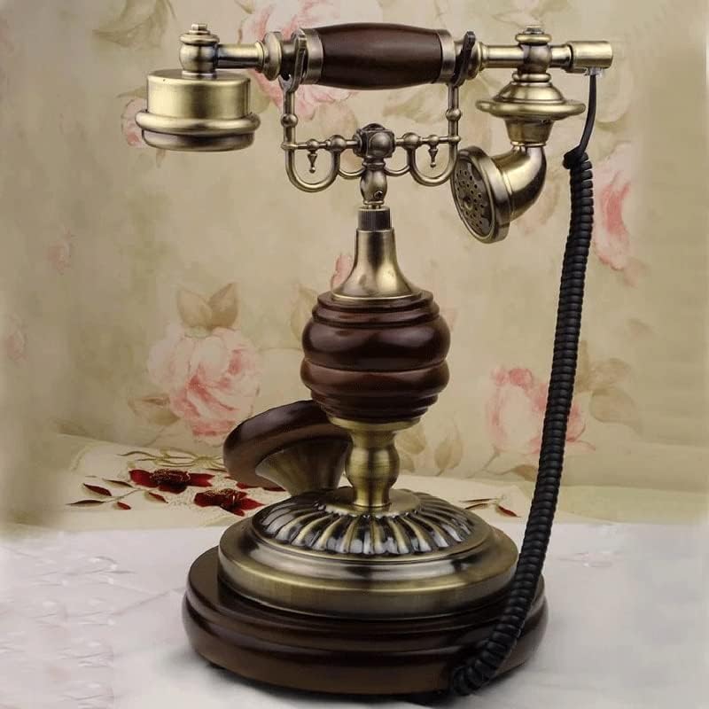 Zlxdp Vintage Fiksni telefon Drevni telefon Antikni fiksni telefon za uredski hotel