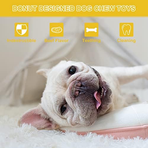 Vital-Fri Dom Dog Chew igračka - aromatična, izdržljiva guma za agresivne žvakače - tvrd i dugotrajna igračka štenad za male, srednje, velike pse - promovira zubsko zdravlje