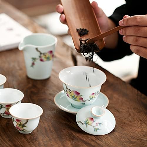 Doitool azijski čaj keramički teacup kineski kung fu čaj za kavu šalica za kavu breskva za čaj za čaj u matca čaj zeleni čaj Latte cappuccino vino japanske čajne čajne čajne šolje