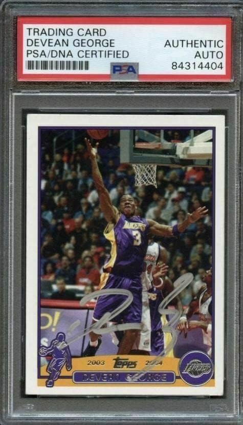 2003-04 Kolekcija topps # 183 Devean George potpisana kartica Auto PSA ploča - košarkaške ploče Rookie kartice