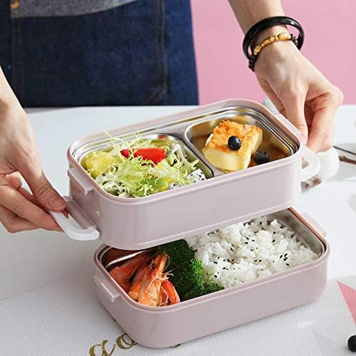 Qytecfh Kontejner za ručak Prijenosni piknik Nehrđajući čelik CMPARTSIONS ručak kutija za djecu Office Office Fradera za hranu Bento Box Korean Style