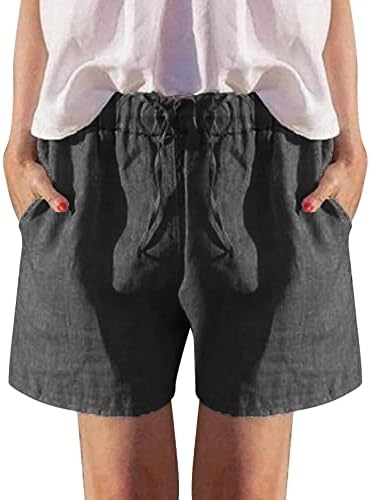 Pamučne kratke hlače za žene casual ljeti kratke hlače sa visokim strukom labavi lounge udobne kratke hlače prozračne teniske šorc