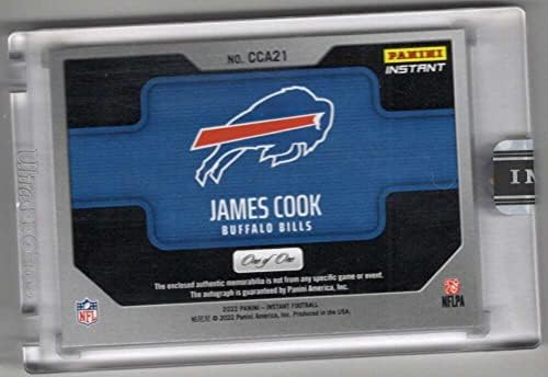 James Cook RC 1/1 2022 Panini Instant Black Crucial Catch Rookie Autograph Jedan od jednog 21 račune MT-MT + NFL Fudbal