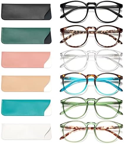 GIBLOGO elegantne naočare za čitanje za žene i muškarce čitači-6 pakovanja računarskih naočara za blokiranje plavog svjetla-Olakšajte
