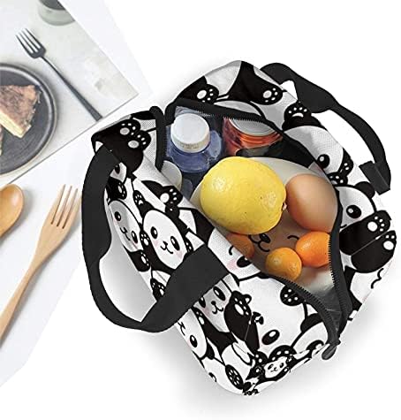 Ttlivevip slatka Panda torba za ručak za djecu izolovana kutija za ručak za žene višekratna nepropusna hladnjača prenosiva termo torba