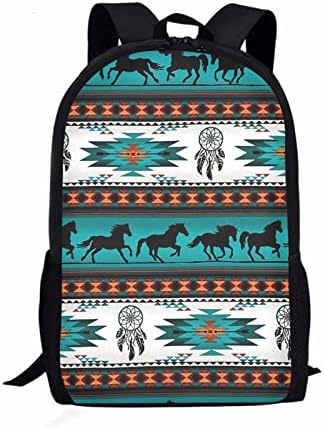 Belidome astečki konj hvatač snova Dječiji ruksak Školska torba jugozapadni plemenski ruksak za djevojčice ležerni ruksak za učenike