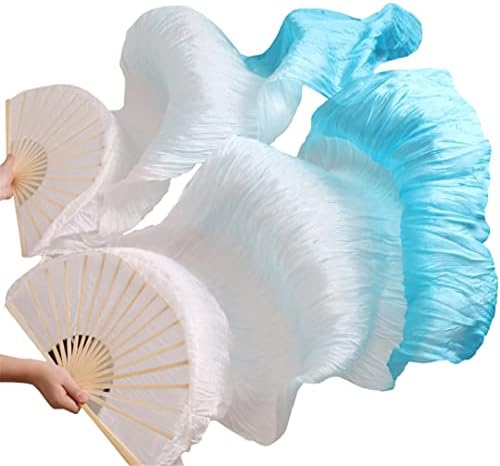 Ženski trbušni plesni ventilator 1 par gradijent boje Plesačica Plesna praksa duga imitacija svilenih ventilatora 150 / 180x90cm navijači