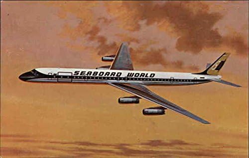 Seaboard World Airlines Avion Originalna Vintage Razglednica