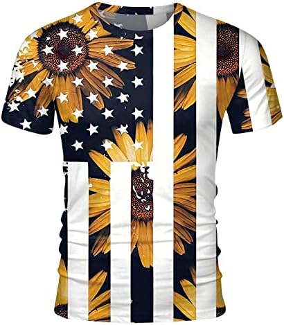 BMISEGM Summer haljine za muškarce Muška nezavisnost zastava zastava Proljeće / Ljeto Slobodno vrijeme Sportske majice Komforne majice