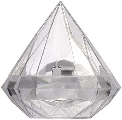 KISSANGEL Krstizam za odlaganje bombona 12pcs Diamond u obliku bombona Prozirni bombonski kontejner za vjenčanje boxes za vjenčani zabava Domaći ukrasi Vjenčane torbe Kontejner za šećer