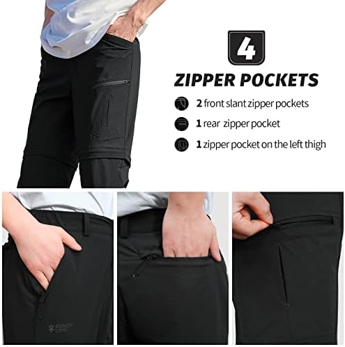 Pioneer Camp Muške kabrioletne planinarske pantalone vodootporne brze suho suhe ribolov pant Zip sa radne pantalone