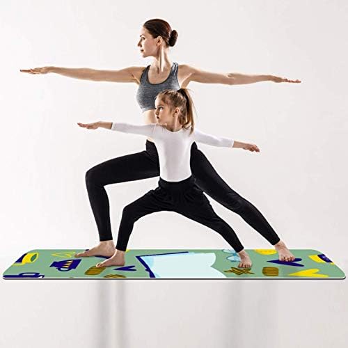 Siebzeh Hygge Green Premium Thick Yoga Mat Eco Friendly Rubber Health & amp; fitnes Non Slip Mat za sve vrste vježbe joge i pilatesa