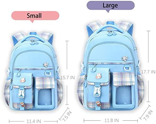 Aeafvot slatki ruksak putni ruksaci torba za knjige za dječake djevojčice multifunkcionalna Školska izdržljiva torba sa privjescima za lutke plava mala