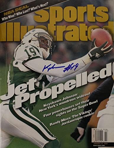 Keyshawn Johnson potpisao New York Jets Sports Illustrated No Label JSA 28626-Autogramed NFL časopisi