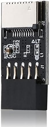 EZDIY-FAB USB 2.0 Interni zaglavlje do USB 3.1 / 3.2 TIP-C A-Ključni prednji panel 180 stepeni Adapter, produžite USB Type E portove na PCS na prednjoj ploči USB portovi