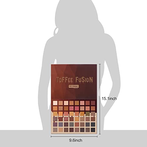 UCANBE Toffee Fusion nude paleta sjenila, 48 neutralnih nijansi paleta za šminkanje golim sjenilom, visoko pigmentirani mat sjajni svjetlucavi komplet šminke za žene djevojke