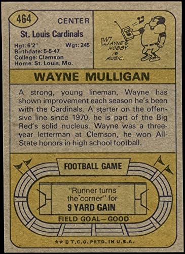 1974 FAPPS 464 Wayne Mulligan St. Louis Cardinals-FB NM Cardinals-FB Clemson