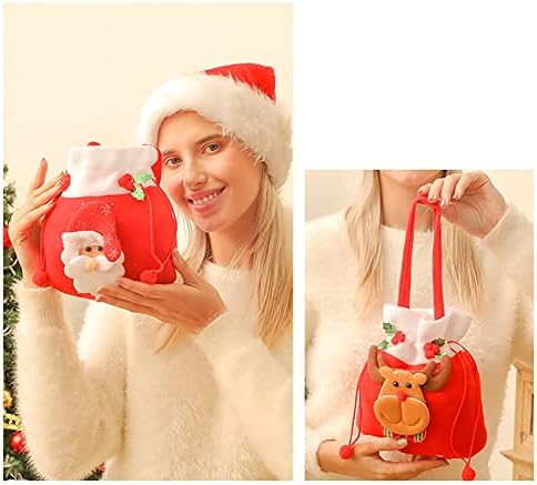 Hermetički zatvoreni Božić Candy Bag Božić tkanina poklon torbe pakovanje torba 3d Božić poklon torbe torba Candy Storage torbica