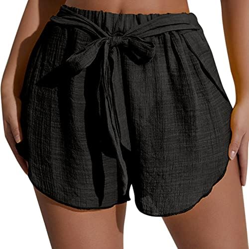 Atletske kratke hlače za žene Elastični struk Ležerne prilike ljeto Loose široke noge kratke vuke Lagana bermuda kratka