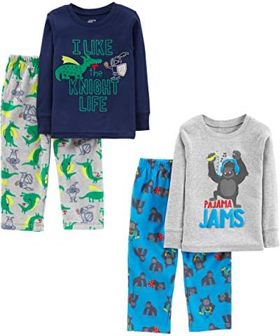 Jednostavne radosti Carterovog kompleta pidžama za dječake i malu djecu od 4 dijela