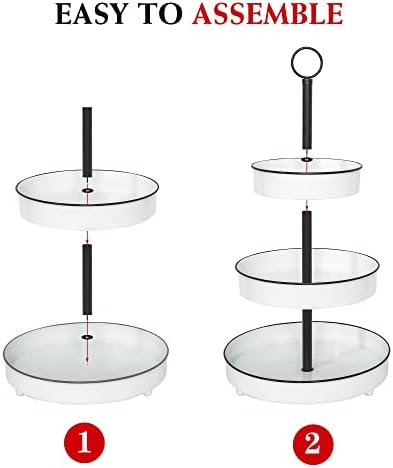 Dekorativni stalak za metalni nosač sa 3 slojene s ručicom za kuhinju, trpezariju, kupatilo, kava za kavu za kavu, modernu sezonski