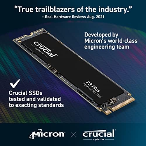 Krucial P3 PLUS 500GB PCIE GEN4 3D NVME M.2 SSD, do 5000MB / S - CT500P3PSSD8