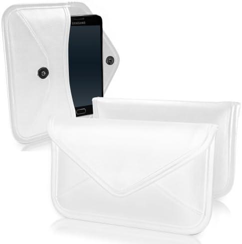 Boxwave Case kompatibilan s oneplus 6 - elitnom kožnom messenger torbicom, sintetičkim kožnim poklopcem za kovertu za kovertu za oneplus 6 - bjelokost bijeli