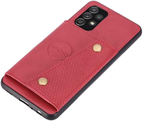 Futanwei za Samsung Galaxy A23 5G futrola za novčanik sa držačem kartice | Galaxy A23 5G futrola za telefon | zaštita od udara tanka futrola za novčanik | ugrađena 4 slota za kartice / Rad sa magnetnim nosačem za automobil / Crvena