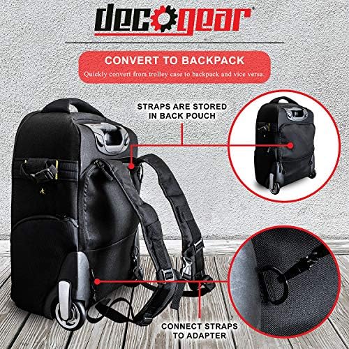 Deco Gear 3-u-1 putna Kamera-vodootporan i otporan na udarce ruksak sa kamerom za kotrljanje - tri načina transporta - kolica na točkovima, ruksak, Torba za nošenje