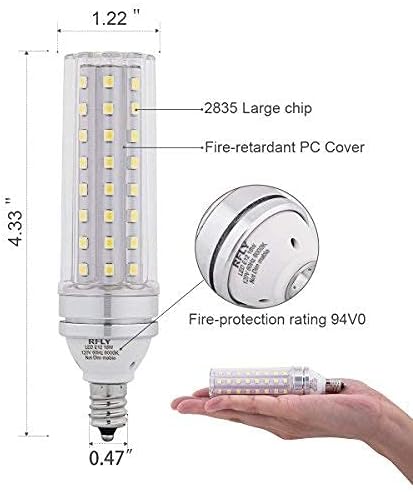 Edearkar E12 LED Sijalice,20w kandelabra LED Sijalice 180 W ekvivalentno - 88 LED 2835 SMD 1800lm 3000K toplo Bijela dekorativna baza